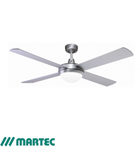 Martec Lifestyle 52" Ceiling Fan With E27 Light - Brushed Aluminium